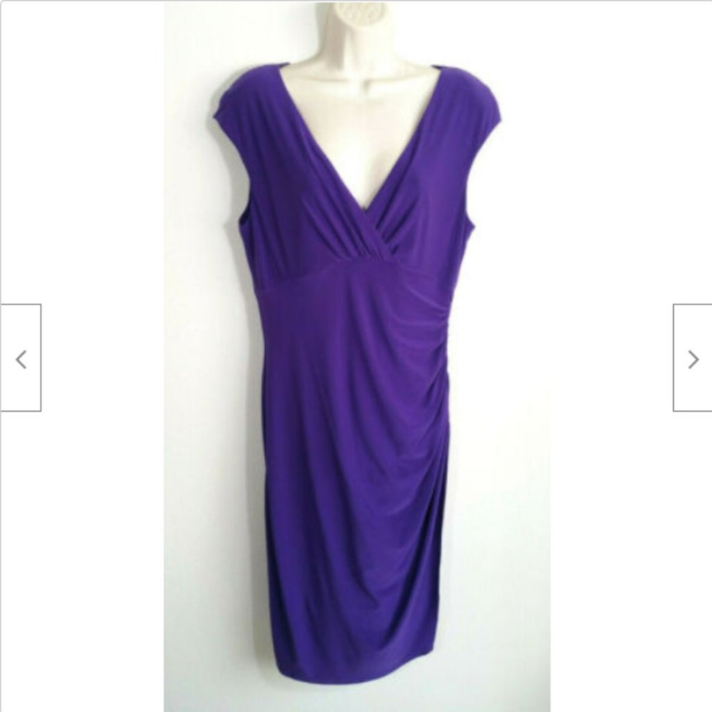 LAUREN RALPH LAUREN Sheath Dress Faux Wrap 4383E1M